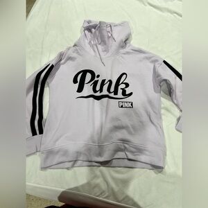 VS pink Victoria Secret purple cowl neck hoodie pullover L large